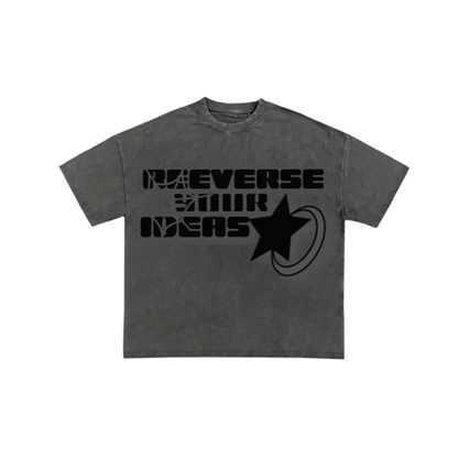 DARK GREY REEVERSE YOUR IDEAS T-SHIRT