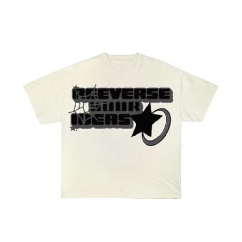 CREAM REEVERSE YOUR IDEAS T-SHIRT